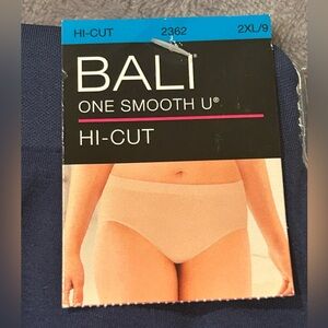 NWT /2 Bali high cut & 1 Jockey high cut Panties Size 2X/9 / Retail $37